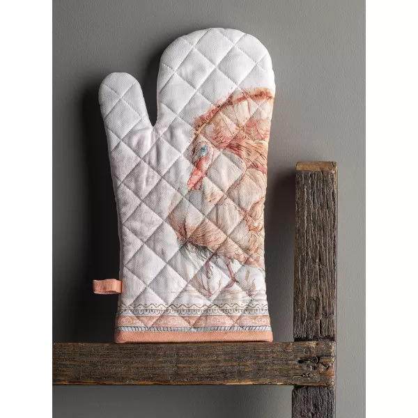 imageMaison d Hermine Oven Glove 100 Cotton 7 Inch x 13 Inch with Loop Heat Resistant BBQ Cooking Baking Grilling Microwave Barbeque Kelim  Infinity  ThanksgivingChristmas34  Giving Thanks