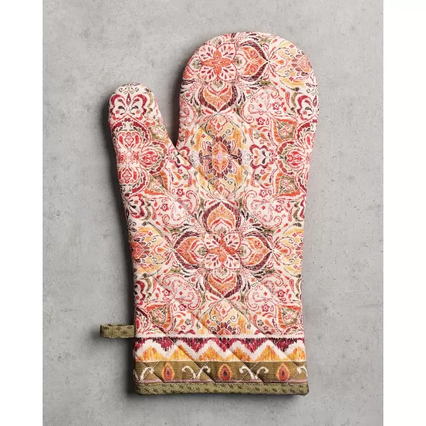 imageMaison d Hermine Oven Glove 100 Cotton 7 Inch x 13 Inch with Loop Heat Resistant BBQ Cooking Baking Grilling Microwave Barbeque Kelim  Infinity  ThanksgivingChristmas16  Damask