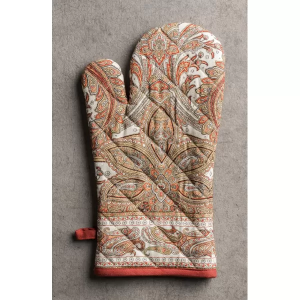 imageMaison d Hermine Oven Glove 100 Cotton 7 Inch x 13 Inch with Loop Heat Resistant BBQ Cooking Baking Grilling Microwave Barbeque Kelim  Infinity  ThanksgivingChristmas4  Kashmir Paisley