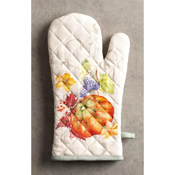 imageMaison d Hermine Oven Glove 100 Cotton 7 Inch x 13 Inch with Loop Heat Resistant BBQ Cooking Baking Grilling Microwave Barbeque Kelim  Infinity  ThanksgivingChristmas40  Lumina