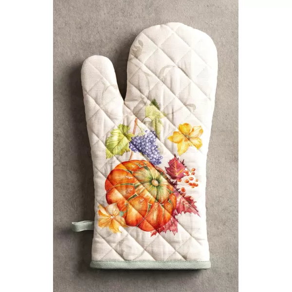 imageMaison d Hermine Oven Glove 100 Cotton 7 Inch x 13 Inch with Loop Heat Resistant BBQ Cooking Baking Grilling Microwave Barbeque Kelim  Infinity  ThanksgivingChristmas40  Lumina