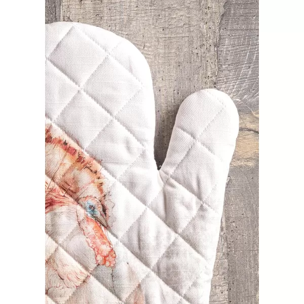 imageMaison d Hermine Oven Glove 100 Cotton 7 Inch x 13 Inch with Loop Heat Resistant BBQ Cooking Baking Grilling Microwave Barbeque Kelim  Infinity  ThanksgivingChristmas34  Giving Thanks