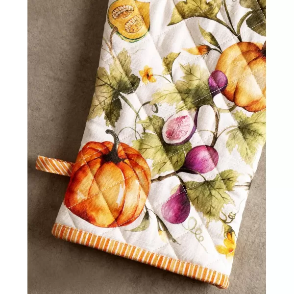 imageMaison d Hermine Oven Glove 100 Cotton 7 Inch x 13 Inch with Loop Heat Resistant BBQ Cooking Baking Grilling Microwave Barbeque Kelim  Infinity  ThanksgivingChristmas17  Pumpkin Garden  Cloudy Cream