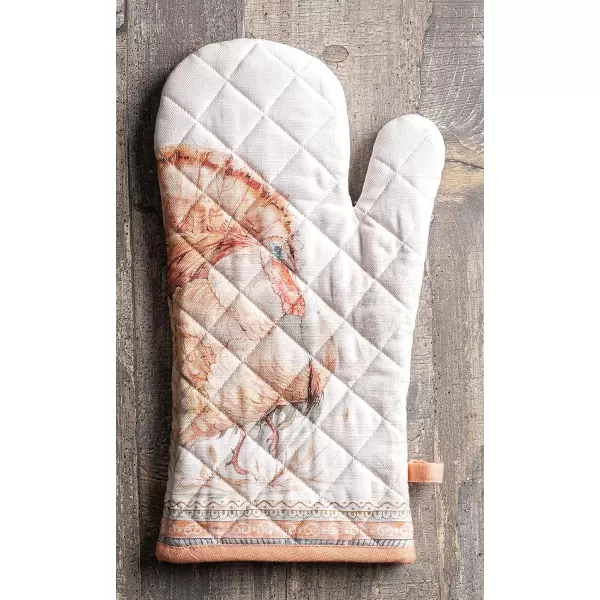 imageMaison d Hermine Oven Glove 100 Cotton 7 Inch x 13 Inch with Loop Heat Resistant BBQ Cooking Baking Grilling Microwave Barbeque Kelim  Infinity  ThanksgivingChristmas34  Giving Thanks