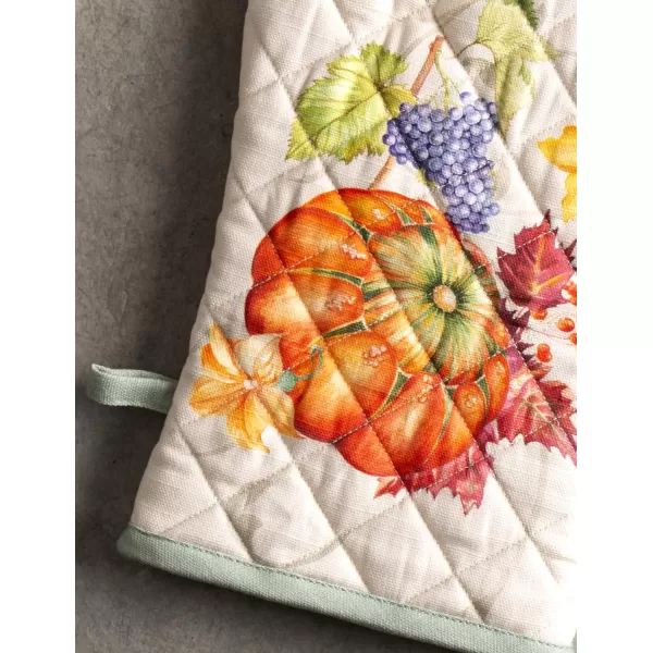 imageMaison d Hermine Oven Mitts  Pot Holders 100 Cotton Heat Resistant Oven Mitt 75quotx13quot ampamp Pot Holder 8quotx8quot Cooking BBQ Baking Grilling Fruit DHiver ThanksgivingChristmas40  Lumina