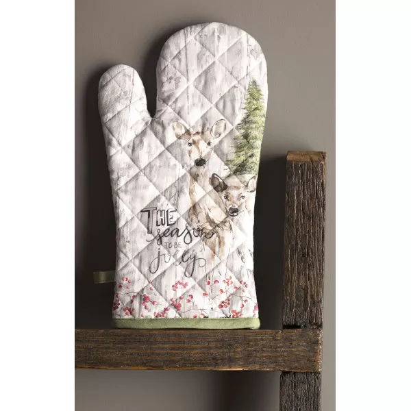 imageMaison d Hermine Oven Mitts  Pot Holders 100 Cotton Heat Resistant Oven Mitt 75quotx13quot ampamp Pot Holder 8quotx8quot Cooking BBQ Baking Grilling Fruit DHiver ThanksgivingChristmas35  Mountain Life