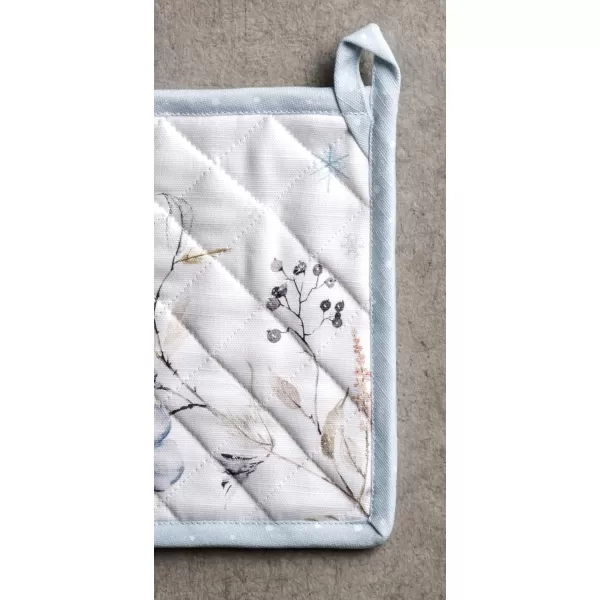 imageMaison d Hermine Oven Mitts  Pot Holders 100 Cotton Heat Resistant Oven Mitt 75quotx13quot ampamp Pot Holder 8quotx8quot Cooking BBQ Baking Grilling Fruit DHiver ThanksgivingChristmas15  Ice Florals
