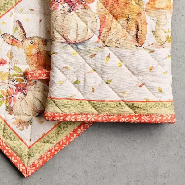imageMaison d Hermine Oven Mitts  Pot Holders 100 Cotton Heat Resistant Oven Mitt 75quotx13quot ampamp Pot Holder 8quotx8quot Cooking BBQ Baking Grilling Fruit DHiver ThanksgivingChristmas46  Pumpkin Passion