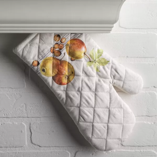 imageMaison d Hermine Oven Mitts  Pot Holders 100 Cotton Heat Resistant Oven Mitt 75quotx13quot ampamp Pot Holder 8quotx8quot Cooking BBQ Baking Grilling Fruit DHiver ThanksgivingChristmas23  Fruit Dhiver