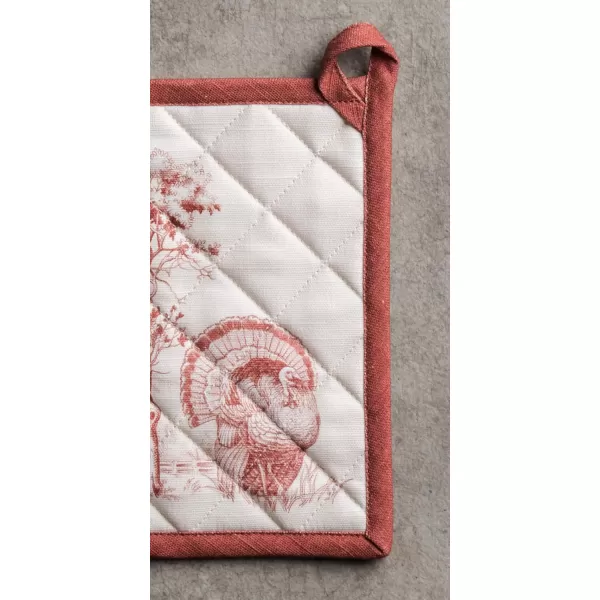imageMaison d Hermine Oven Mitts  Pot Holders 100 Cotton Heat Resistant Oven Mitt 75quotx13quot ampamp Pot Holder 8quotx8quot Cooking BBQ Baking Grilling Fruit DHiver ThanksgivingChristmas43  Holy Jouy  Red