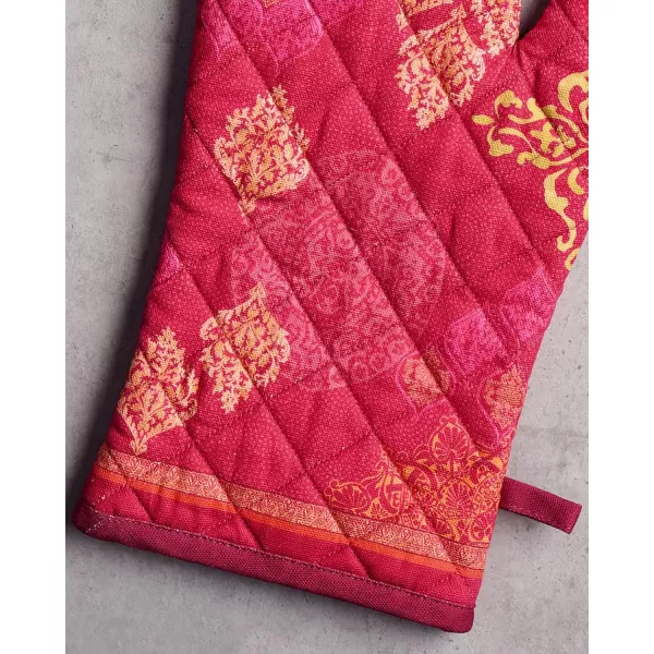 imageMaison d Hermine Oven Mitts  Pot Holders 100 Cotton Heat Resistant Oven Mitt 75quotx13quot ampamp Pot Holder 8quotx8quot Cooking BBQ Baking Grilling Fruit DHiver ThanksgivingChristmas25  Versailles