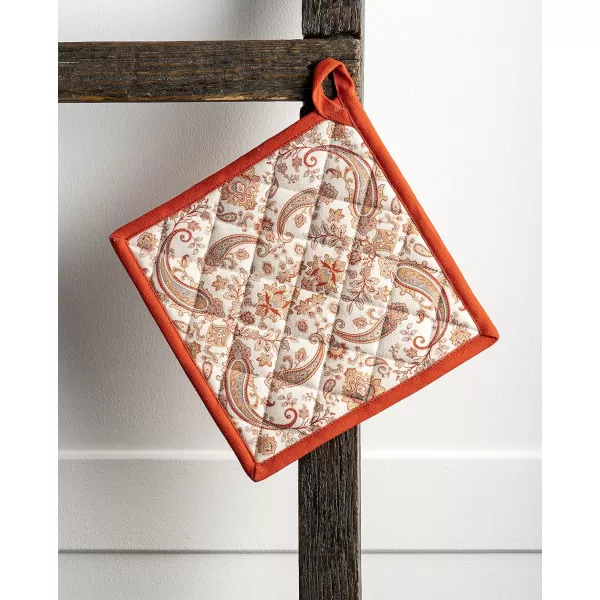 imageMaison d Hermine Oven Mitts  Pot Holders 100 Cotton Heat Resistant Oven Mitt 75quotx13quot ampamp Pot Holder 8quotx8quot Cooking BBQ Baking Grilling Fruit DHiver ThanksgivingChristmas7  Cachemire