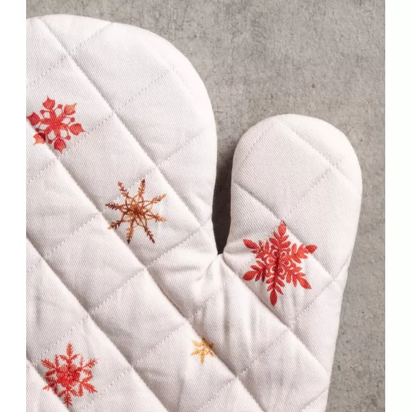 imageMaison d Hermine Oven Mitts  Pot Holders 100 Cotton Heat Resistant Oven Mitt 75quotx13quot ampamp Pot Holder 8quotx8quot Cooking BBQ Baking Grilling Fruit DHiver ThanksgivingChristmas32  Crystal Star