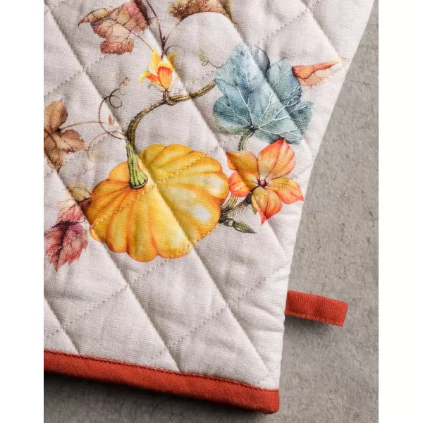 imageMaison d Hermine Oven Mitts  Pot Holders 100 Cotton Heat Resistant Oven Mitt 75quotx13quot ampamp Pot Holder 8quotx8quot Cooking BBQ Baking Grilling Fruit DHiver ThanksgivingChristmas28  Potiron