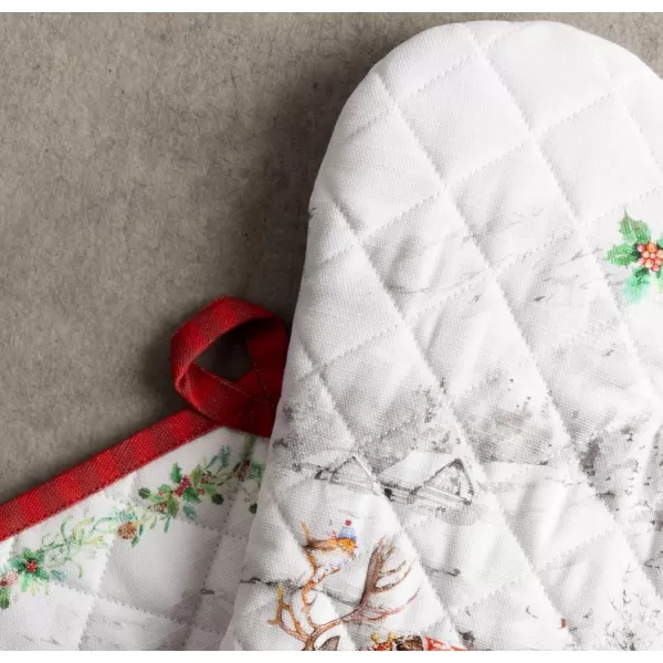 imageMaison d Hermine Oven Mitts  Pot Holders 100 Cotton Heat Resistant Oven Mitt 75quotx13quot ampamp Pot Holder 8quotx8quot Cooking BBQ Baking Grilling Fruit DHiver ThanksgivingChristmas26  Christmas Tradition