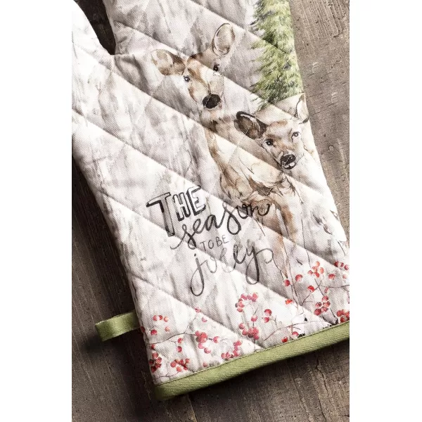 imageMaison d Hermine Oven Mitts  Pot Holders 100 Cotton Heat Resistant Oven Mitt 75quotx13quot ampamp Pot Holder 8quotx8quot Cooking BBQ Baking Grilling Fruit DHiver ThanksgivingChristmas35  Mountain Life