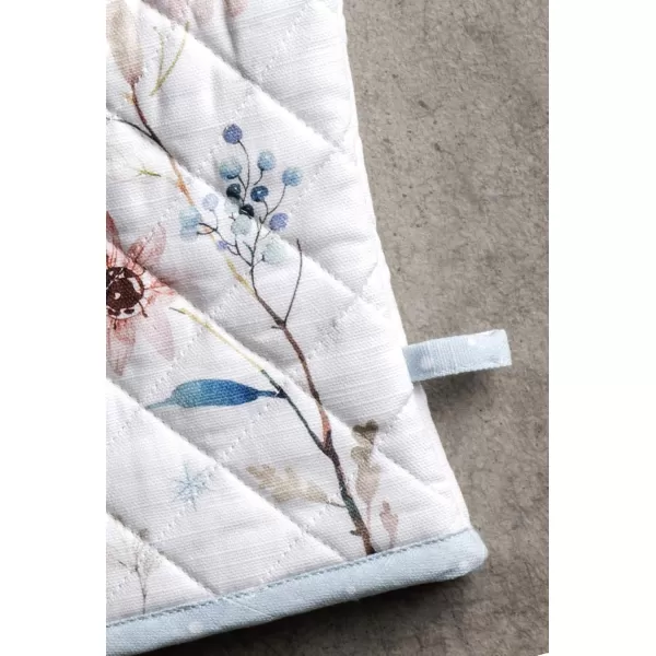 imageMaison d Hermine Oven Mitts  Pot Holders 100 Cotton Heat Resistant Oven Mitt 75quotx13quot ampamp Pot Holder 8quotx8quot Cooking BBQ Baking Grilling Fruit DHiver ThanksgivingChristmas15  Ice Florals