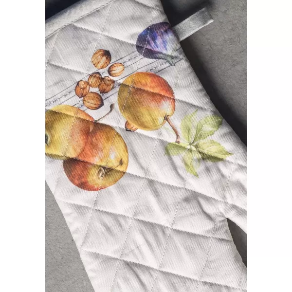 imageMaison d Hermine Oven Mitts  Pot Holders 100 Cotton Heat Resistant Oven Mitt 75quotx13quot ampamp Pot Holder 8quotx8quot Cooking BBQ Baking Grilling Fruit DHiver ThanksgivingChristmas23  Fruit Dhiver