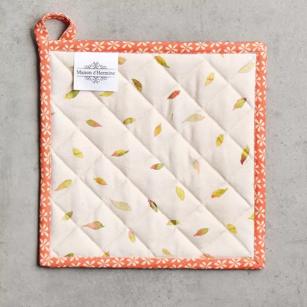imageMaison d Hermine Oven Mitts  Pot Holders 100 Cotton Heat Resistant Oven Mitt 75quotx13quot ampamp Pot Holder 8quotx8quot Cooking BBQ Baking Grilling Fruit DHiver ThanksgivingChristmas46  Pumpkin Passion