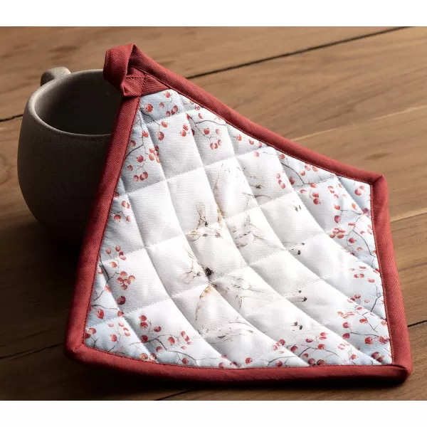 imageMaison d Hermine Oven Mitts  Pot Holders 100 Cotton Heat Resistant Oven Mitt 75quotx13quot ampamp Pot Holder 8quotx8quot Cooking BBQ Baking Grilling Fruit DHiver ThanksgivingChristmas33  Fairytale Forest