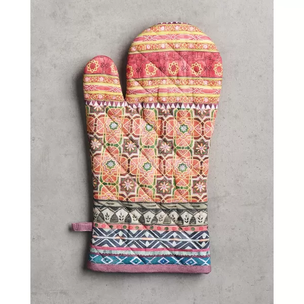 imageMaison d Hermine Oven Mitts  Pot Holders 100 Cotton Heat Resistant Oven Mitt 75quotx13quot ampamp Pot Holder 8quotx8quot Cooking BBQ Baking Grilling Fruit DHiver ThanksgivingChristmas21  Ispahan