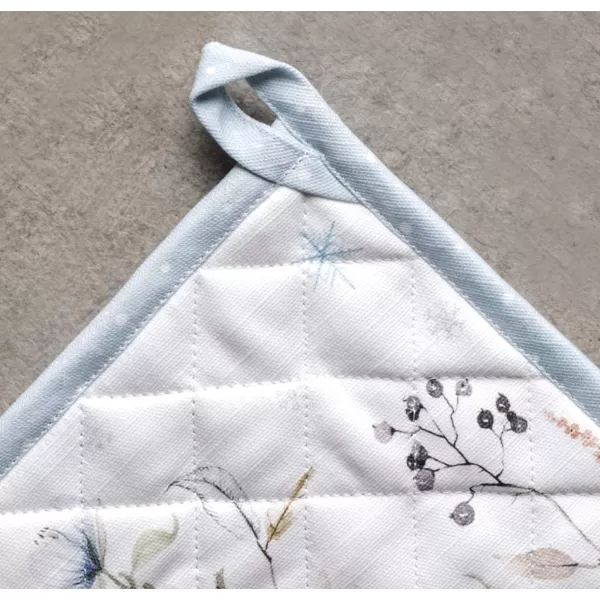 imageMaison d Hermine Oven Mitts  Pot Holders 100 Cotton Heat Resistant Oven Mitt 75quotx13quot ampamp Pot Holder 8quotx8quot Cooking BBQ Baking Grilling Fruit DHiver ThanksgivingChristmas15  Ice Florals