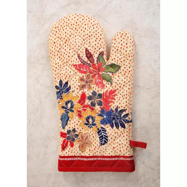 imageMaison d Hermine Oven Mitts  Pot Holders 100 Cotton Heat Resistant Oven Mitt 75quotx13quot ampamp Pot Holder 8quotx8quot Cooking BBQ Baking Grilling Fruit DHiver ThanksgivingChristmas39  Kalahari