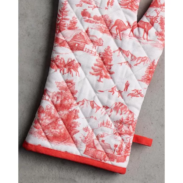 imageMaison d Hermine Oven Mitts  Pot Holders 100 Cotton Heat Resistant Oven Mitt 75quotx13quot ampamp Pot Holder 8quotx8quot Cooking BBQ Baking Grilling Fruit DHiver ThanksgivingChristmas48  Winter Jouy