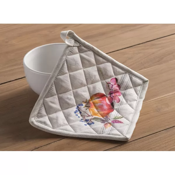 imageMaison d Hermine Oven Mitts  Pot Holders 100 Cotton Heat Resistant Oven Mitt 75quotx13quot ampamp Pot Holder 8quotx8quot Cooking BBQ Baking Grilling Fruit DHiver ThanksgivingChristmas23  Fruit Dhiver