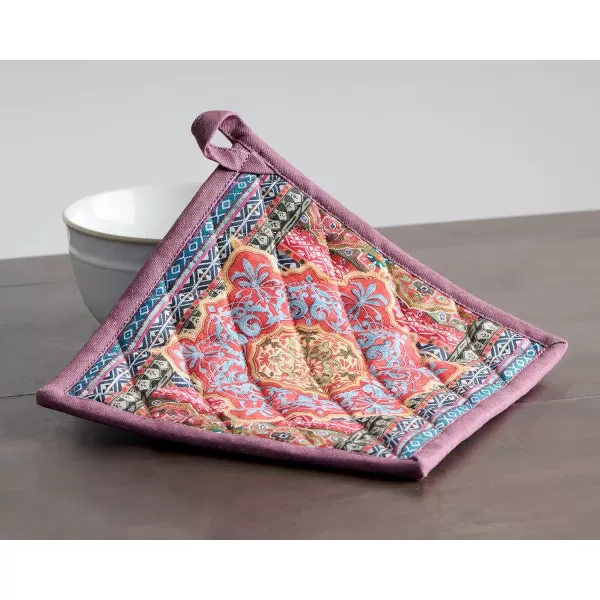 imageMaison d Hermine Oven Mitts  Pot Holders 100 Cotton Heat Resistant Oven Mitt 75quotx13quot ampamp Pot Holder 8quotx8quot Cooking BBQ Baking Grilling Fruit DHiver ThanksgivingChristmas21  Ispahan