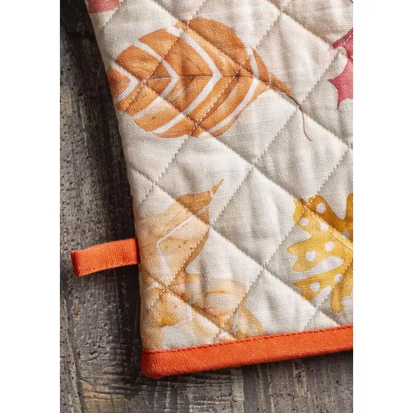 imageMaison d Hermine Oven Mitts  Pot Holders 100 Cotton Heat Resistant Oven Mitt 75quotx13quot ampamp Pot Holder 8quotx8quot Cooking BBQ Baking Grilling Fruit DHiver ThanksgivingChristmas20  Colors of Autumn