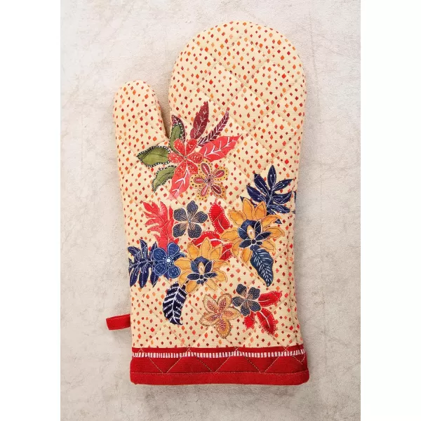 imageMaison d Hermine Oven Mitts  Pot Holders 100 Cotton Heat Resistant Oven Mitt 75quotx13quot ampamp Pot Holder 8quotx8quot Cooking BBQ Baking Grilling Fruit DHiver ThanksgivingChristmas39  Kalahari