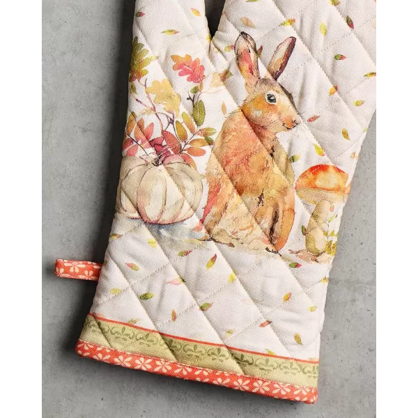 imageMaison d Hermine Oven Mitts  Pot Holders 100 Cotton Heat Resistant Oven Mitt 75quotx13quot ampamp Pot Holder 8quotx8quot Cooking BBQ Baking Grilling Fruit DHiver ThanksgivingChristmas46  Pumpkin Passion