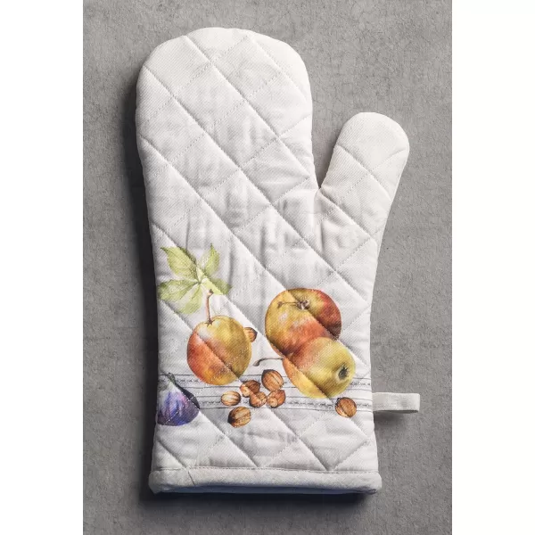 imageMaison d Hermine Oven Mitts  Pot Holders 100 Cotton Heat Resistant Oven Mitt 75quotx13quot ampamp Pot Holder 8quotx8quot Cooking BBQ Baking Grilling Fruit DHiver ThanksgivingChristmas23  Fruit Dhiver