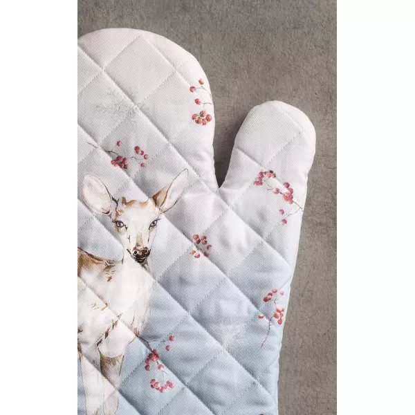 imageMaison d Hermine Oven Mitts  Pot Holders 100 Cotton Heat Resistant Oven Mitt 75quotx13quot ampamp Pot Holder 8quotx8quot Cooking BBQ Baking Grilling Fruit DHiver ThanksgivingChristmas33  Fairytale Forest