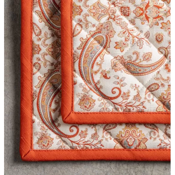 imageMaison d Hermine Oven Mitts  Pot Holders 100 Cotton Heat Resistant Oven Mitt 75quotx13quot ampamp Pot Holder 8quotx8quot Cooking BBQ Baking Grilling Fruit DHiver ThanksgivingChristmas7  Cachemire