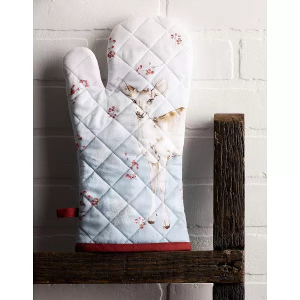 imageMaison d Hermine Oven Mitts  Pot Holders 100 Cotton Heat Resistant Oven Mitt 75quotx13quot ampamp Pot Holder 8quotx8quot Cooking BBQ Baking Grilling Fruit DHiver ThanksgivingChristmas33  Fairytale Forest