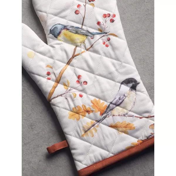 imageMaison d Hermine Oven Mitts  Pot Holders 100 Cotton Heat Resistant Oven Mitt 75quotx13quot ampamp Pot Holder 8quotx8quot Cooking BBQ Baking Grilling Fruit DHiver ThanksgivingChristmas37  Oak Leaves