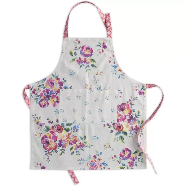 imageMaison d Hermine 100 Cotton Kitchen Apron with an Adjustable Neck with Long Ties for Women Men Chef16  Rose Garden