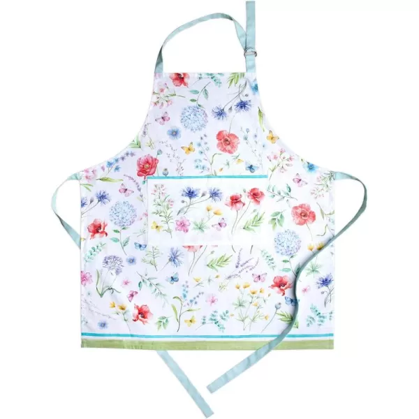 imageMaison d Hermine 100 Cotton Kitchen Apron with an Adjustable Neck with Long Ties for Women Men Chef4  Just Floral