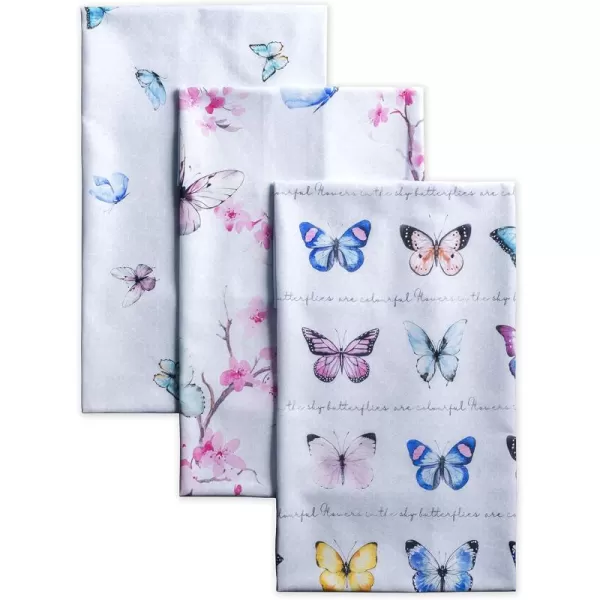 imageMaison d Hermine Dish Towels 100 Cotton Kitchen Towels Absorbent Dishcloth for Home Kitchen Dining Cocktail Parties ampamp Camping Marquise  SpringSummer Set of 317  Blossoms in Spring