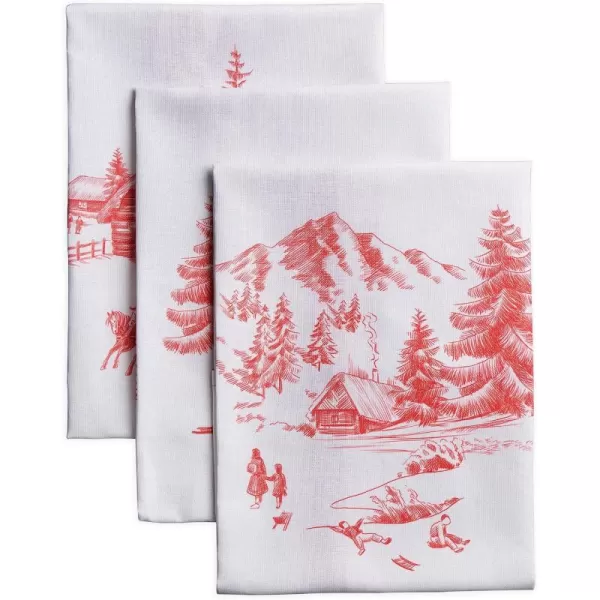 imageMaison d Hermine Kitchen Towel 100 Cotton Quick Dry Cleaning Dishtowel for Gifts Dining Home Wedding Banquet Buffet Morzine  ThanksgivingChristmas Set of 314  Winter Jouy