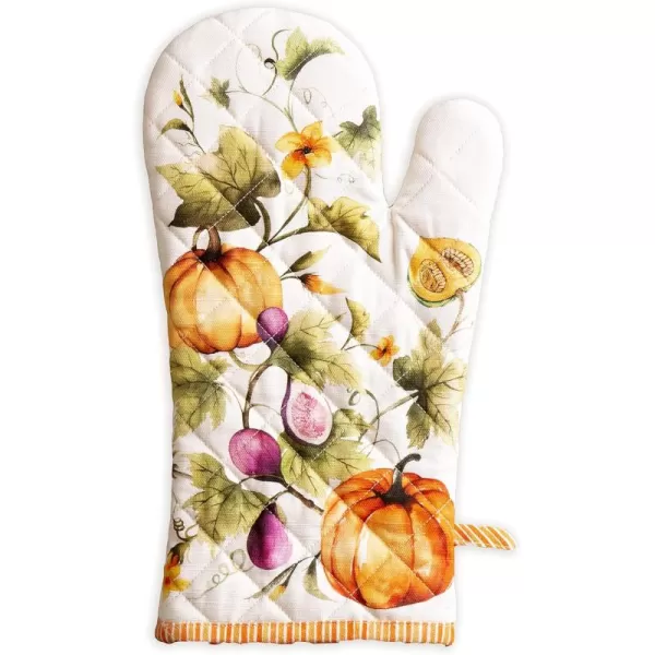 imageMaison d Hermine Oven Glove 100 Cotton 7 Inch x 13 Inch with Loop Heat Resistant BBQ Cooking Baking Grilling Microwave Barbeque Kelim  Infinity  ThanksgivingChristmas17  Pumpkin Garden  Cloudy Cream