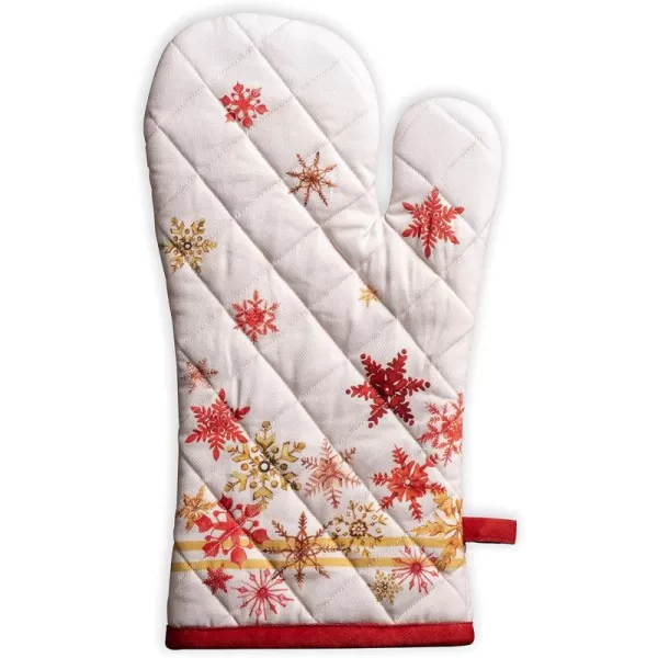 imageMaison d Hermine Oven Glove 100 Cotton 7 Inch x 13 Inch with Loop Heat Resistant BBQ Cooking Baking Grilling Microwave Barbeque Kelim  Infinity  ThanksgivingChristmas32  Crystal Star