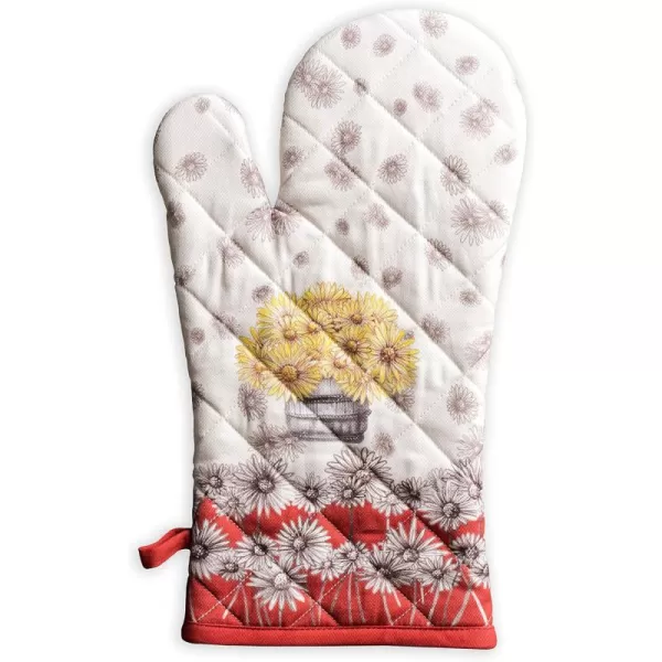 imageMaison d Hermine Oven Glove 100 Cotton 7 Inch x 13 Inch with Loop Heat Resistant BBQ Cooking Baking Grilling Microwave Barbeque Kelim  Infinity  ThanksgivingChristmas19  Bagatelle