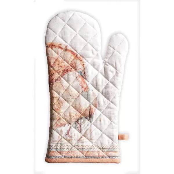 imageMaison d Hermine Oven Glove 100 Cotton 7 Inch x 13 Inch with Loop Heat Resistant BBQ Cooking Baking Grilling Microwave Barbeque Kelim  Infinity  ThanksgivingChristmas34  Giving Thanks