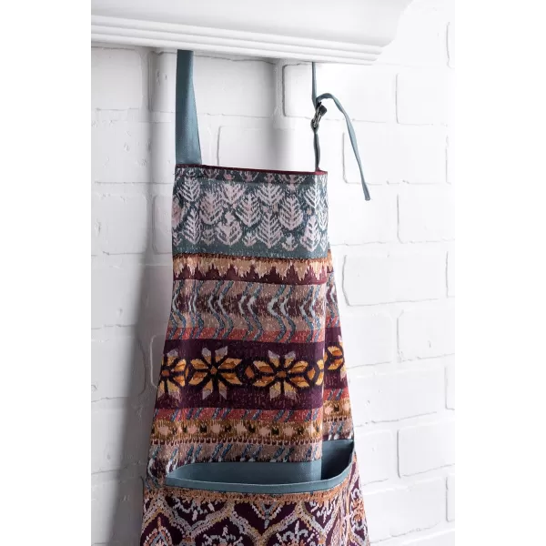 imageCotton Apron with Center Pocket Kitchen Unisex Cloth Apron 1 Piece with Long Ties for Painting Cooking Baking Restaurant04  Fair Isle