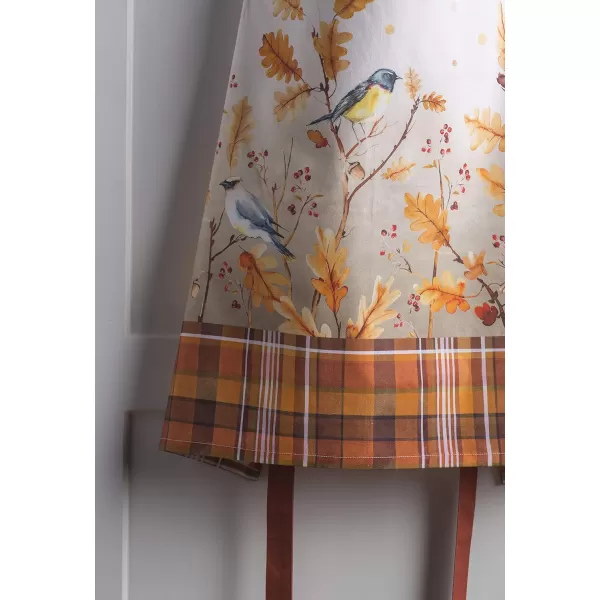 imageCotton Apron with Center Pocket Kitchen Unisex Cloth Apron 1 Piece with Long Ties for Painting Cooking Baking Restaurant13  Oak Leaves