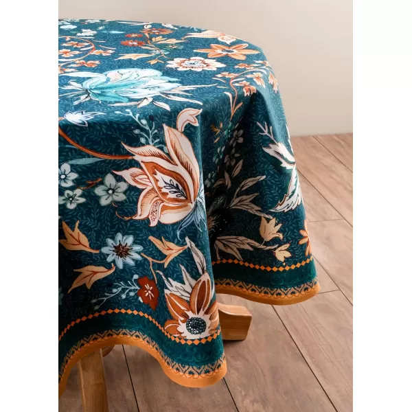 imageMaison d Hermine 100 Cotton Table Cover  63quot Diameter Round Decorative Tablecloth  Washable Tablecloths for Dining Home Farmhouse ampamp Party  Ideal for Spring ampamp Summer  Luxury Loft Collection