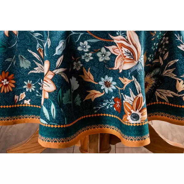 imageMaison d Hermine 100 Cotton Table Cover  63quot Diameter Round Decorative Tablecloth  Washable Tablecloths for Dining Home Farmhouse ampamp Party  Ideal for Spring ampamp Summer  Luxury Loft Collection